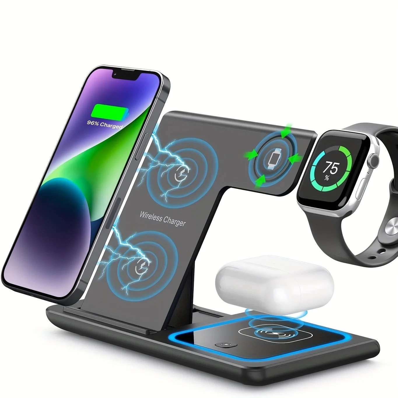 product home product 3 in 1 wireless charger foldable