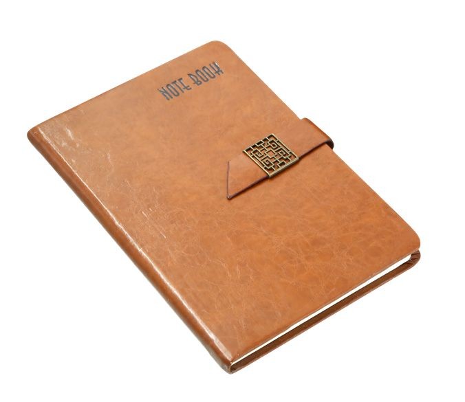 Brown Notebook with Designer Magnetic Lock