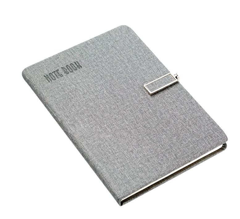 Grey Notebook with Magnet Closure