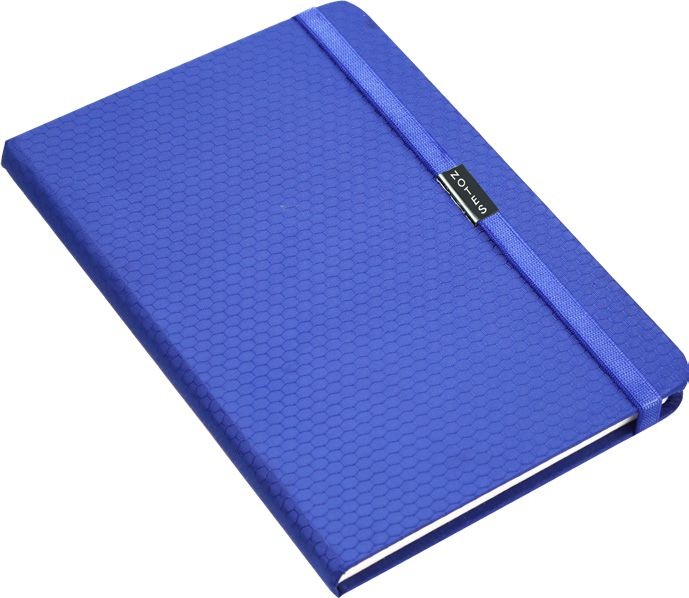 Blue Elastic  Notebook with  metal Fitting