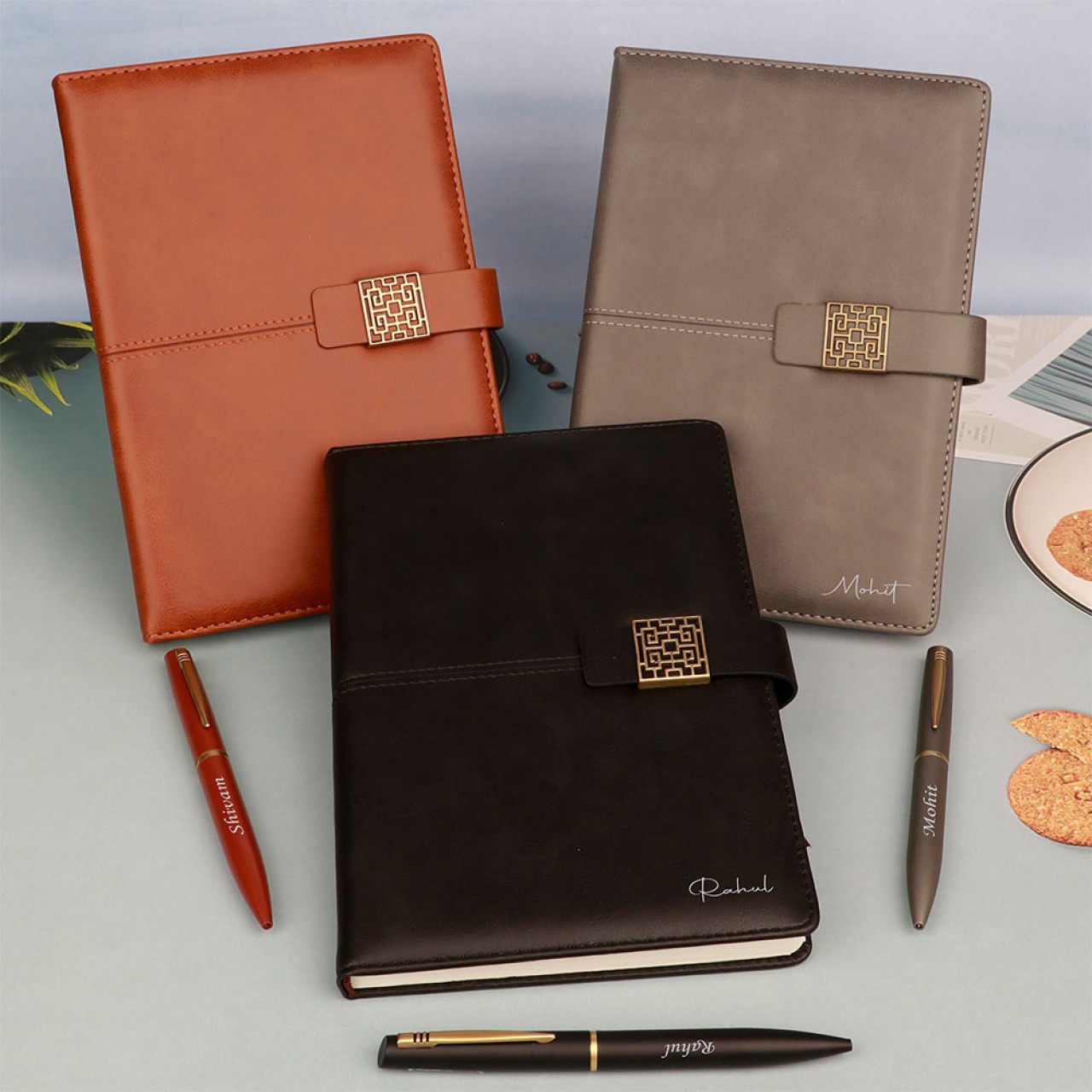 Personalized Flip Lock Diary & Pen Gift Set